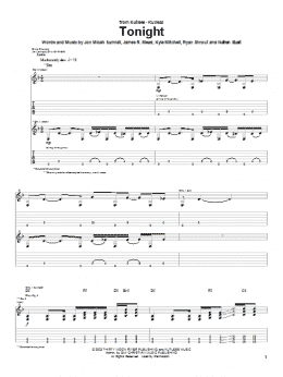 page one of Tonight (Guitar Tab)