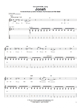 page one of Jonah (Guitar Tab)