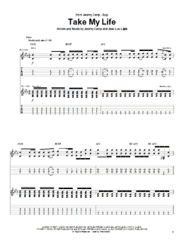 page one of Take My Life (Guitar Tab)