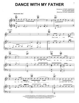 page one of Dance With My Father (Piano, Vocal & Guitar Chords (Right-Hand Melody))
