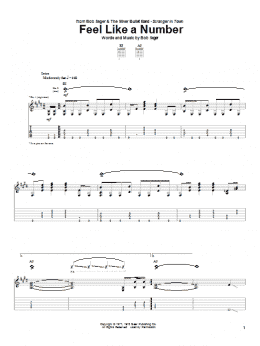 page one of Feel Like A Number (Guitar Tab)