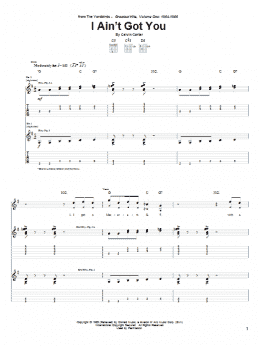 page one of I Ain't Got You (Guitar Tab)