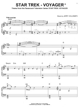 page one of Star Trek - Voyager (Piano Solo)