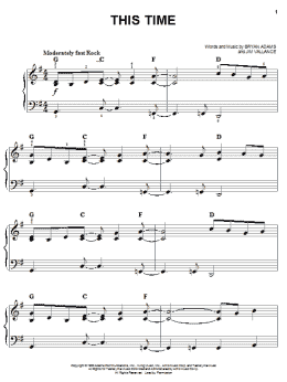 page one of This Time (Easy Piano)