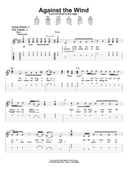 page one of Against The Wind (Easy Guitar Tab)