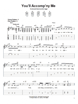 page one of You'll Accomp'ny Me (Easy Guitar Tab)