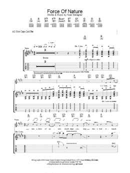 page one of Force Of Nature (Guitar Tab)