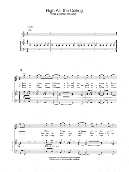 page one of High As The Ceiling (Piano, Vocal & Guitar Chords)