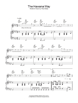 page one of The Hawana Way (Piano, Vocal & Guitar Chords)
