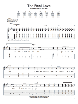page one of The Real Love (Easy Guitar Tab)