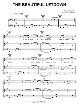 page one of The Beautiful Letdown (Piano, Vocal & Guitar Chords (Right-Hand Melody))