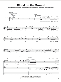page one of Blood On The Ground (Bass Guitar Tab)