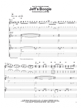 page one of Jeff's Boogie (Guitar Tab)