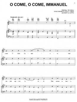 page one of O Come, O Come Immanuel (Piano, Vocal & Guitar Chords (Right-Hand Melody))