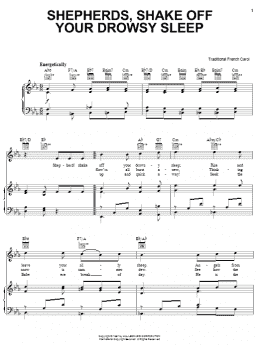 page one of Shepherd! Shake Off Your Drowsy Sleep (Piano, Vocal & Guitar Chords (Right-Hand Melody))