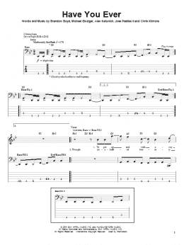 page one of Have You Ever (Bass Guitar Tab)