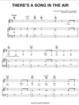 page one of There's A Song In The Air (Piano, Vocal & Guitar Chords (Right-Hand Melody))