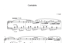 page one of Cantabile (Piano Solo)