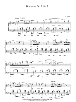 page one of Nocturne Op. 9, No. 2 (Piano Solo)