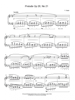 page one of Prelude Op. 28, No. 21 (Piano Solo)