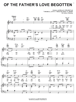 page one of Of The Father's Love Begotten (Piano, Vocal & Guitar Chords (Right-Hand Melody))