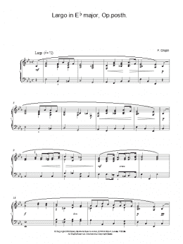 page one of Largo In Eb Major, Op. Posth. (Piano Solo)