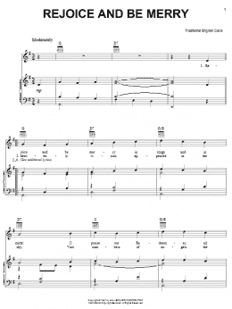 page one of Rejoice And Be Merry (Piano, Vocal & Guitar Chords (Right-Hand Melody))