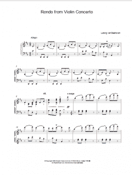 page one of Rondo from Violin Concerto (Piano Solo)
