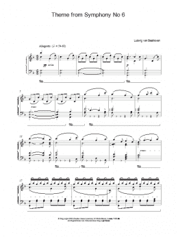 page one of Theme From Symphony No. 6 (Piano Solo)