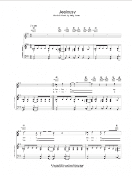 page one of Jealousy (Piano, Vocal & Guitar Chords)