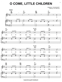 page one of O Come, Little Children (Piano, Vocal & Guitar Chords (Right-Hand Melody))