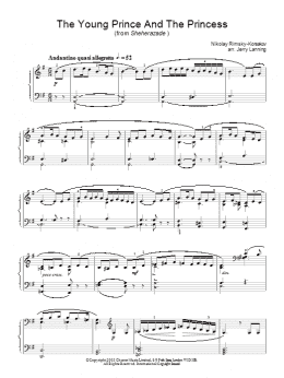 page one of The Young Prince And The Princess (from Sheherazade) (Piano Solo)