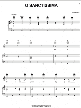 page one of O Sanctissima (Piano, Vocal & Guitar Chords (Right-Hand Melody))