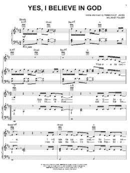 page one of Yes, I Believe In God (Piano, Vocal & Guitar Chords (Right-Hand Melody))