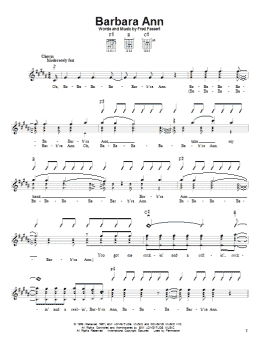 page one of Barbara Ann (Easy Guitar)