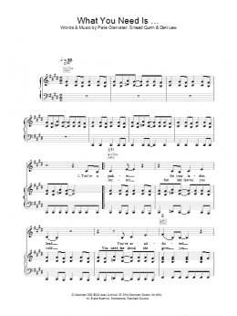 page one of What You Need Is ... (Piano, Vocal & Guitar Chords)
