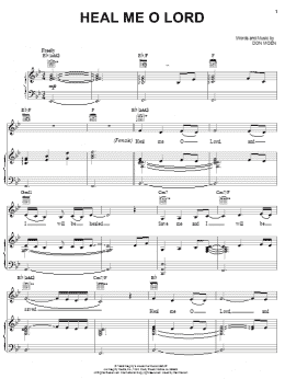 page one of Heal Me O Lord (Piano, Vocal & Guitar Chords (Right-Hand Melody))