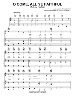 page one of O Come, All Ye Faithful (Adeste Fideles) (Piano, Vocal & Guitar Chords (Right-Hand Melody))