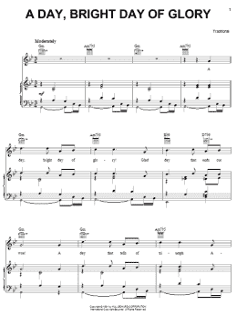 page one of A Day, Bright Day Of Glory (Piano, Vocal & Guitar Chords (Right-Hand Melody))