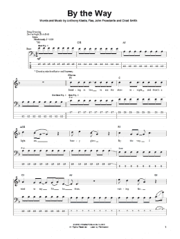 page one of By The Way (Bass Guitar Tab)