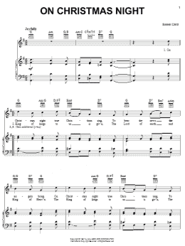 page one of On Christmas Night (Piano, Vocal & Guitar Chords (Right-Hand Melody))