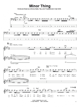 page one of Minor Thing (Bass Guitar Tab)