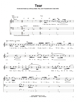 page one of Tear (Bass Guitar Tab)