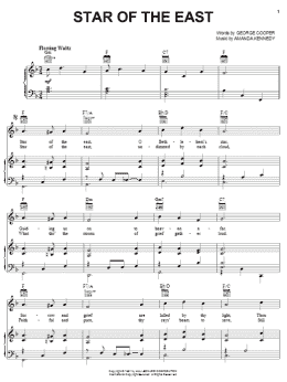 page one of Star Of The East (Piano, Vocal & Guitar Chords (Right-Hand Melody))