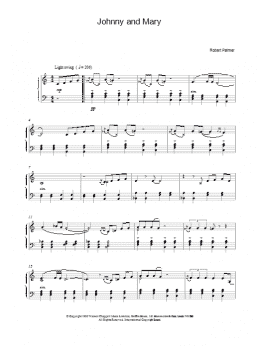 page one of Johnny and Mary (Piano Solo)