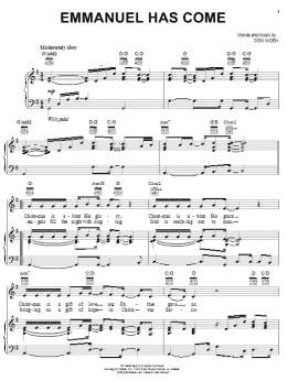 page one of Emmanuel Has Come (Piano, Vocal & Guitar Chords (Right-Hand Melody))