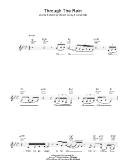 page one of Through The Rain (Lead Sheet / Fake Book)