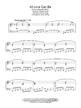 page one of All Love Can Be (from A Beautiful Mind) (Piano Solo)
