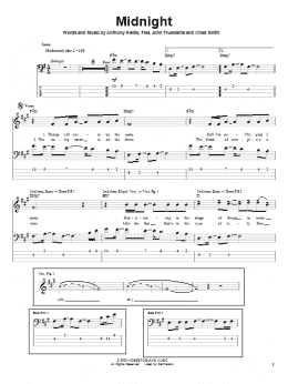 page one of Midnight (Bass Guitar Tab)