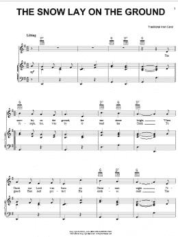 page one of The Snow Lay On The Ground (Piano, Vocal & Guitar Chords (Right-Hand Melody))
